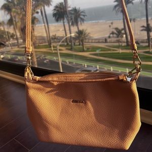 Furla light pink leather crossbody